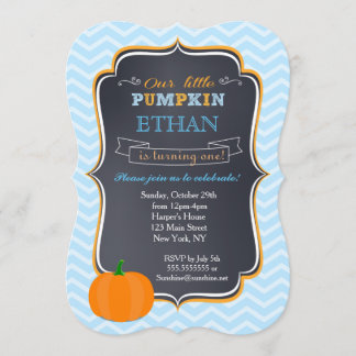 Little Pumpkin Birthday Einladungen Junge