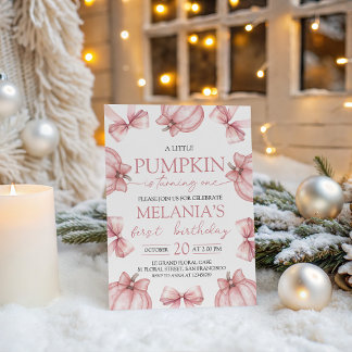 Little Pumpkin Birthday Invite Einladung