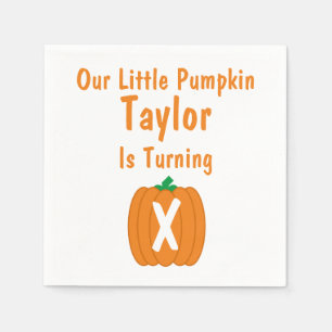 Little Pumpkin Birthday Serviette