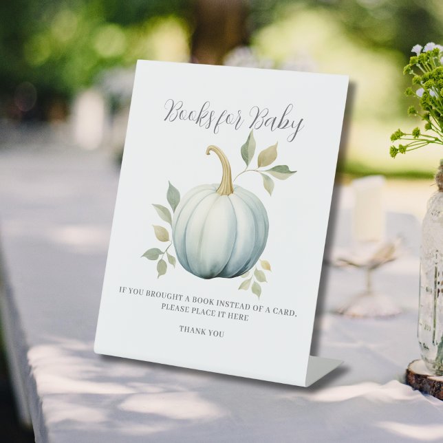 Little Pumpkin Blue Baby Duschbücher für Baby Sockelschild (Von Creator hochgeladen)