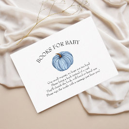 Little Pumpkin Blue Boy Baby Shower Books for Baby Begleitkarte