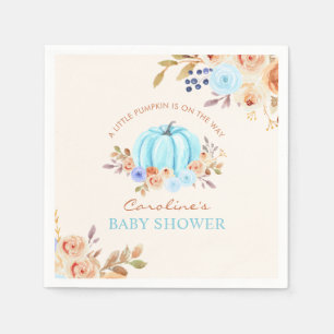 Little Pumpkin Blue Boy Baby Showpapier Napkins Serviette