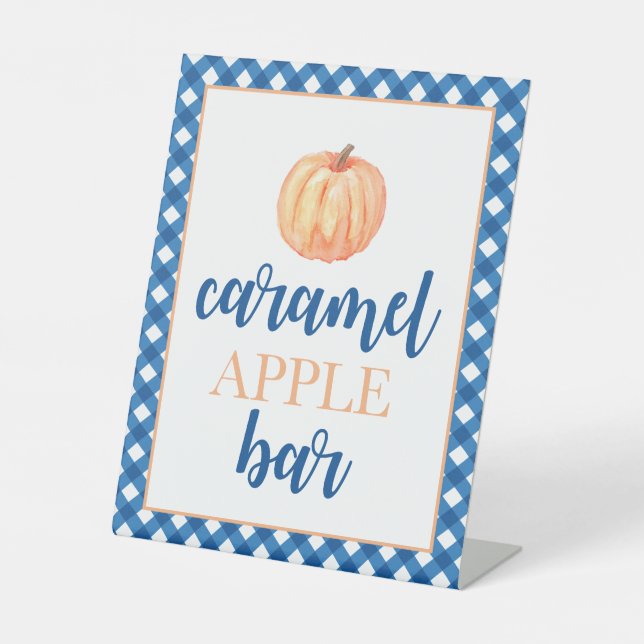 Little Pumpkin Blue Fall Birthday Food Sockelschild (Vorderseite)