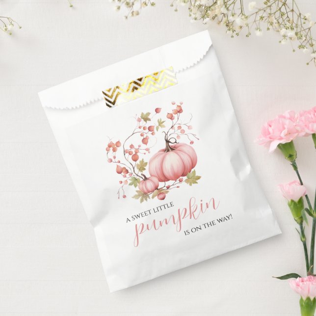 Little Pumpkin Blush Herbst Berry Babydusche Geschenktütchen (Versiegelt)