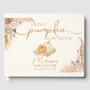 Little Pumpkin Boho Fall Floral Gästebuch