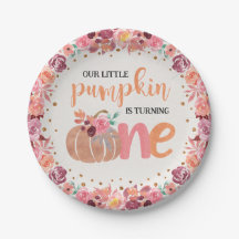 Little Pumpkin Boho Floral 1. Tageszeitung Plate