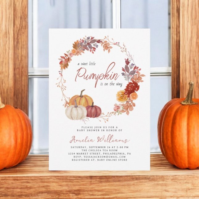 Little Pumpkin Boho Gender Neutral Baby Shower Einladung (Von Creator hochgeladen)