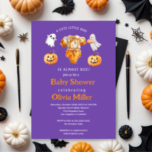Little Pumpkin Boo - Halloween Baby Dusche Einladung