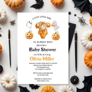 Little Pumpkin Boo - Halloween Baby Dusche Einladung