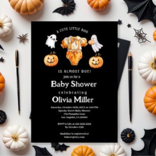 Little Pumpkin Boo - Halloween Baby Dusche Einladung