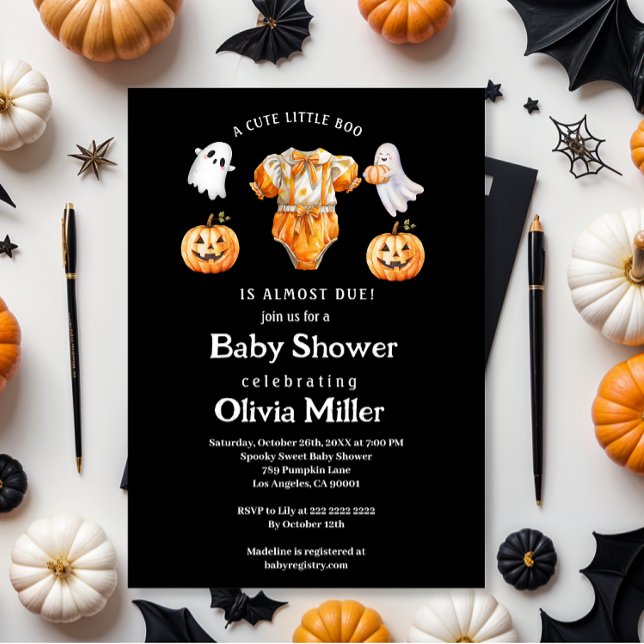 Little Pumpkin Boo - Halloween Baby Dusche Einladung (Von Creator hochgeladen)