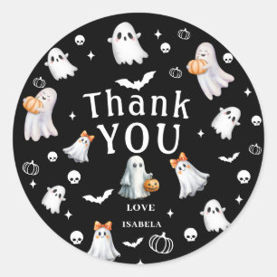 Little Pumpkin Boo – Halloween-Baby-Party Runder Aufkleber