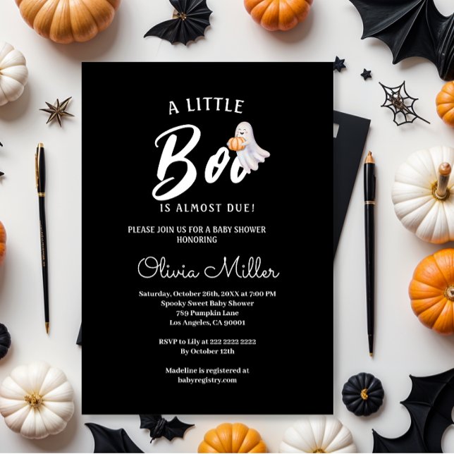 Little Pumpkin Boo – Halloween Baby Shower  Einladung (Von Creator hochgeladen)