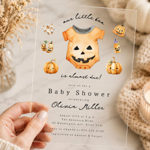 Little Pumpkin Boo Kinderdusche Einladung