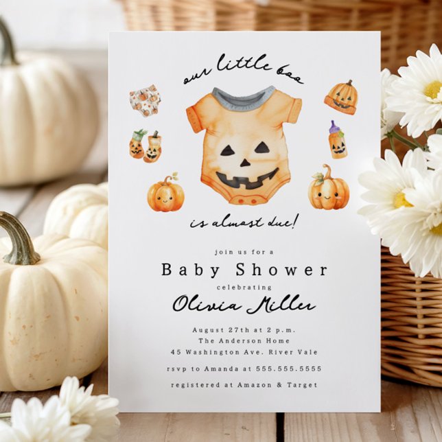 Little Pumpkin Boo Kinderdusche Einladung (Von Creator hochgeladen)