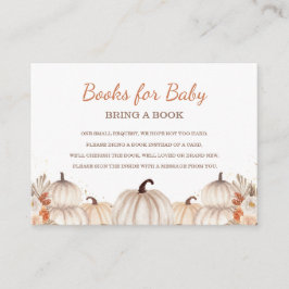 Little Pumpkin Books for Baby, Baby Shower Begleitkarte
