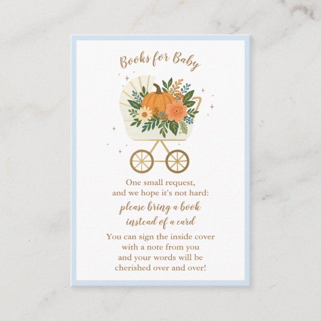 Little Pumpkin Books for Baby Card Begleitkarte (Vorderseite)