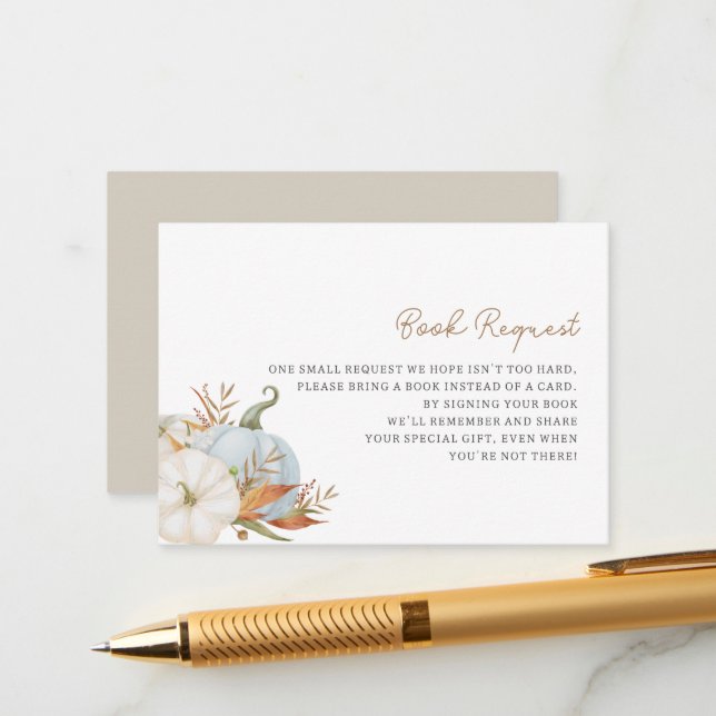 Little Pumpkin Books for Baby Enclosure Card Begleitkarte (Vorderseite/Rückseite Beispiel)