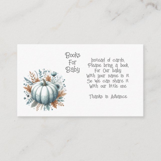 Little Pumpkin Books for Baby Enclosure Card Begleitkarte (Vorderseite)