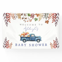Little Pumpkin Boy Baby Shower Banner