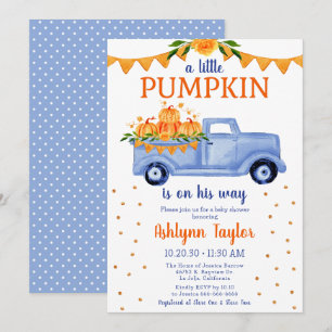 Little Pumpkin Boy Baby Shower Einladung