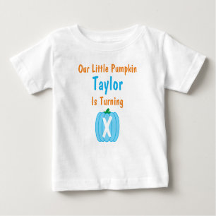 Little Pumpkin Boy Birthday Baby T - Shirt