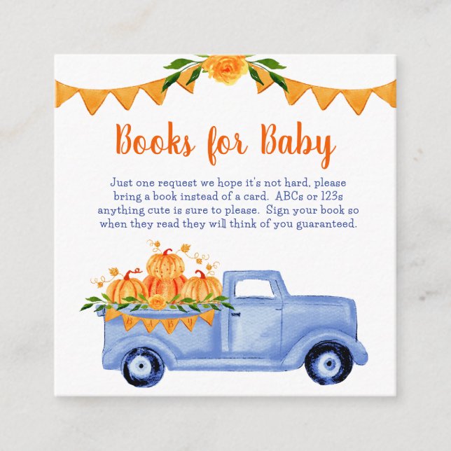 Little Pumpkin Boy Books for Baby Begleitkarte (Vorderseite)