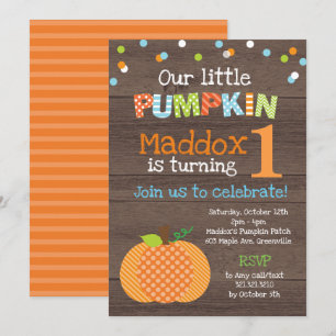 Little Pumpkin (Boy) Geburtstagsparty Einladung