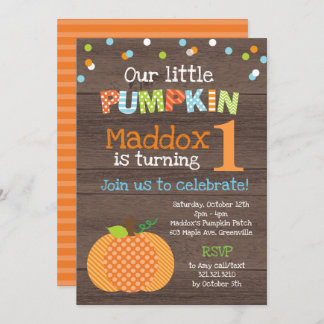 Little Pumpkin (Boy) Geburtstagsparty Einladung