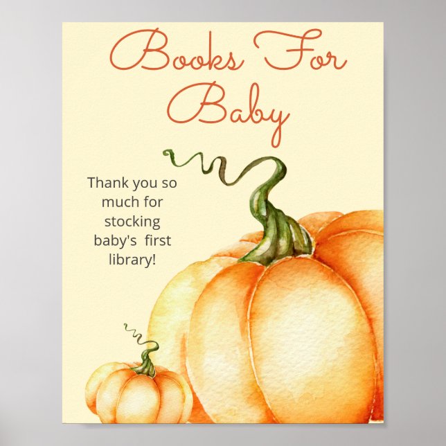 Little Pumpkin Bücher für Babyposter Poster (Vorne)