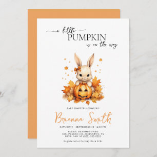 Little Pumpkin Bunny Baby Fall Baby Dusche Einladung