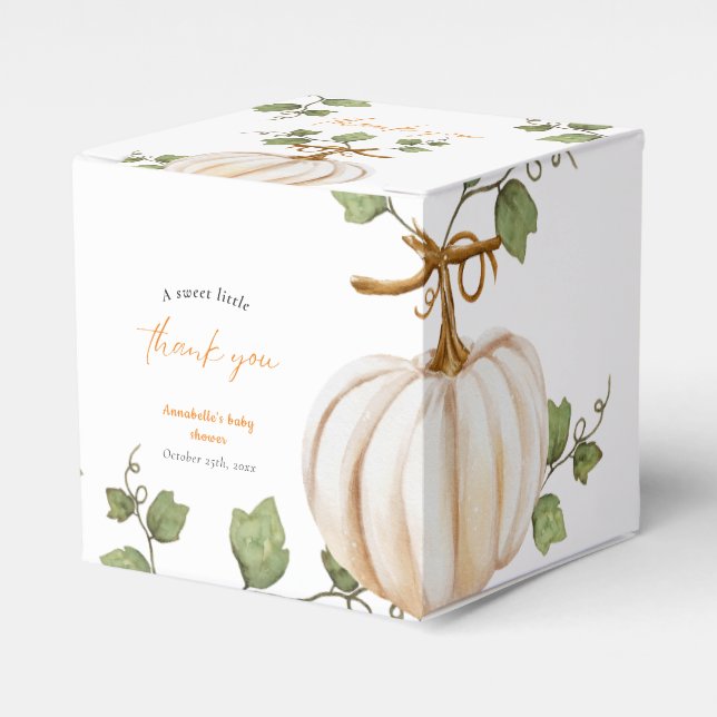 Little Pumpkin Danke, Baby Dusche Geschenkschachtel (Vorderseite)
