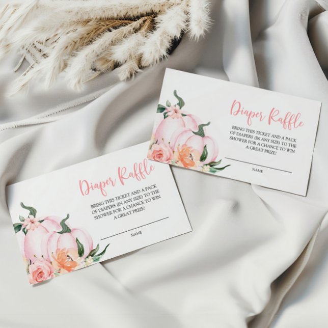 Little Pumpkin Diaper Raffle Enclosure Card Begleitkarte (Von Creator hochgeladen)