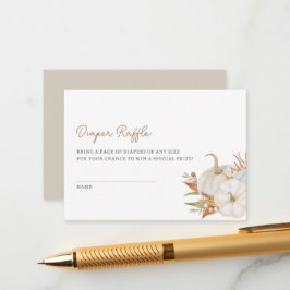 Little Pumpkin Diaper Raffle Enclosure Card Begleitkarte