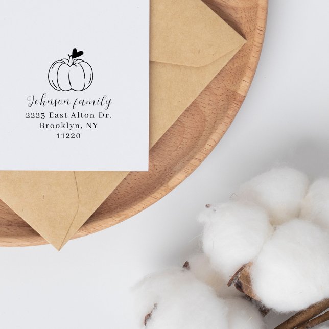 Little Pumpkin Elegante Rücksendeadresse Gummistempel (Von Creator hochgeladen)