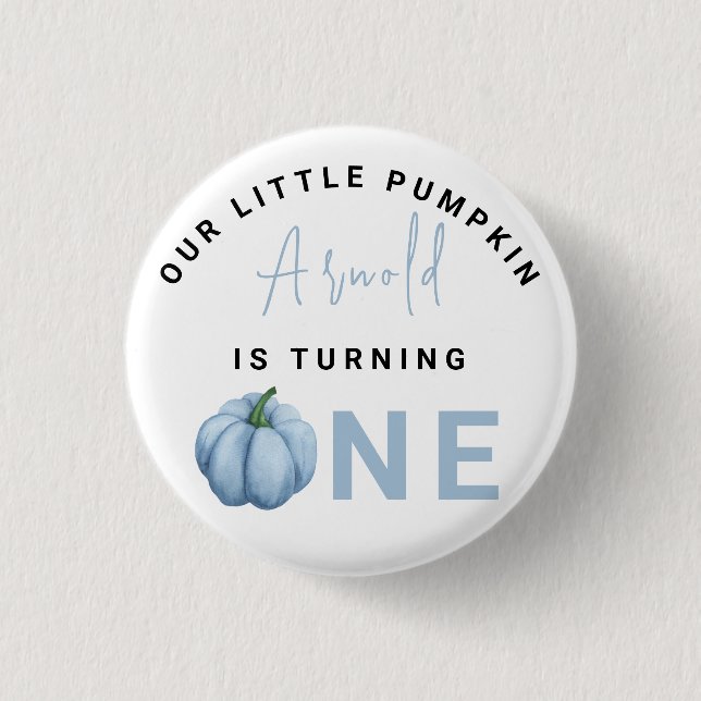 Little Pumpkin erste Geburtstagsparty Button (Vorderseite)