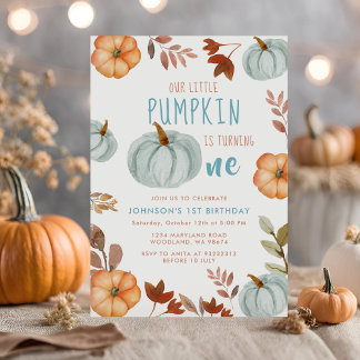 Little Pumpkin erste Geburtstagsparty Einladung
