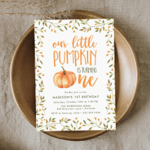 Little Pumpkin Erste Geburtstagsparty
