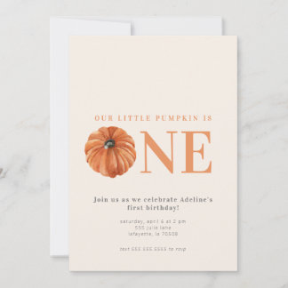 Little Pumpkin erste Geburtstagsparty Einladung