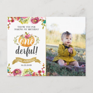 Little Pumpkin Erster Geburtstag Danke, Postcard Postkarte