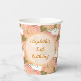 Little Pumpkin Erster Geburtstag Individuelle Name Pappbecher