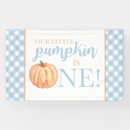 Little Pumpkin Erster Geburtstag Pastel Blue Banner