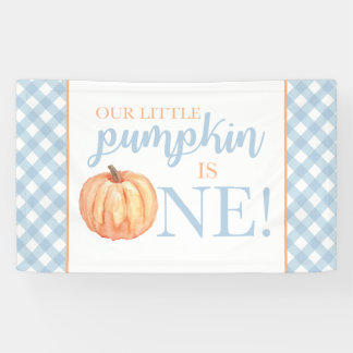 Little Pumpkin Erster Geburtstag Pastel Blue Banner