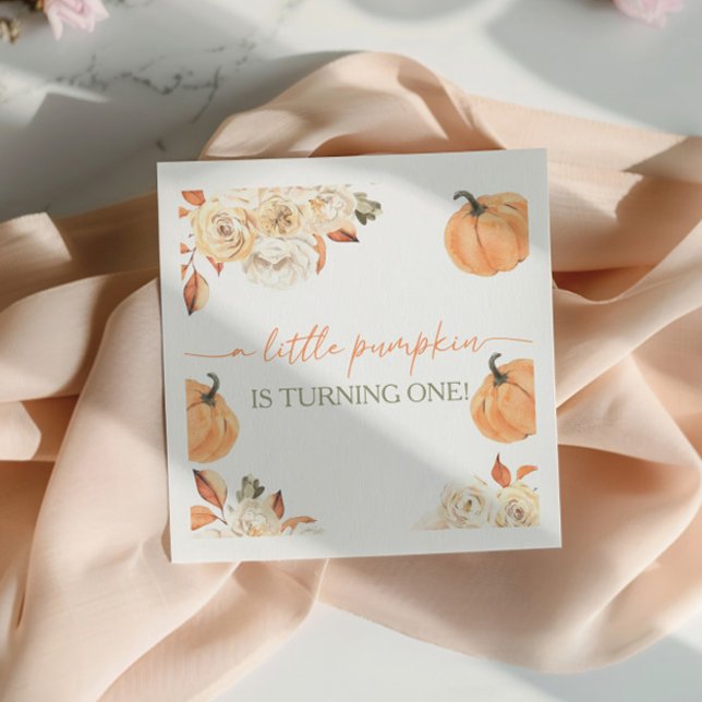 Little Pumpkin Erster Geburtstag Serviette (Von Creator hochgeladen)