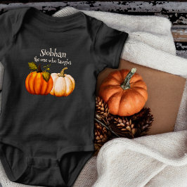 Little Pumpkin Erstes Halloween Personalisiert Baby Strampler