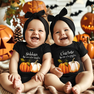 Little Pumpkin Erstes Halloween Personalisiert Baby Strampler