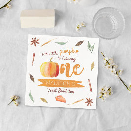 Little Pumpkin Fall 1. Geburtstag Serviette