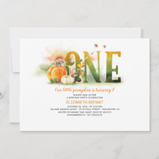Little Pumpkin Fall 1. Geburtstagsfeier Party Einl Einladung