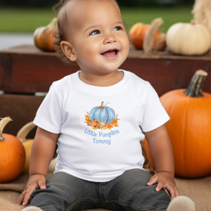 Little Pumpkin Fall Baby Boy Name Baby T-shirt