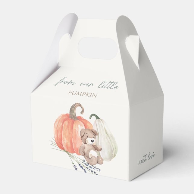 Little Pumpkin Fall Baby Dusche Geschenkschachtel (Vorderseite)